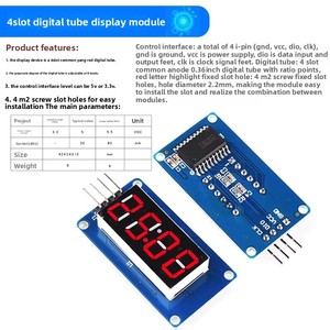 Elektronik modüller ve kitleri için Arduino BIT dijital tüp ekran modülü için gelişmiş parlaklık göstergesi