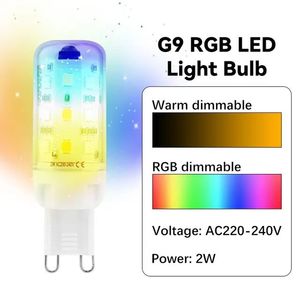 AC 100-240V G9 akıllı RGB Led ışık çok renkli değişen akıllı ampuller RGB Led G9 ampul uzaktan kumanda ile - Product Image 4