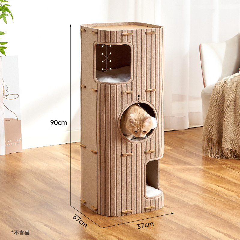 Nid pour chat tricolore - camel