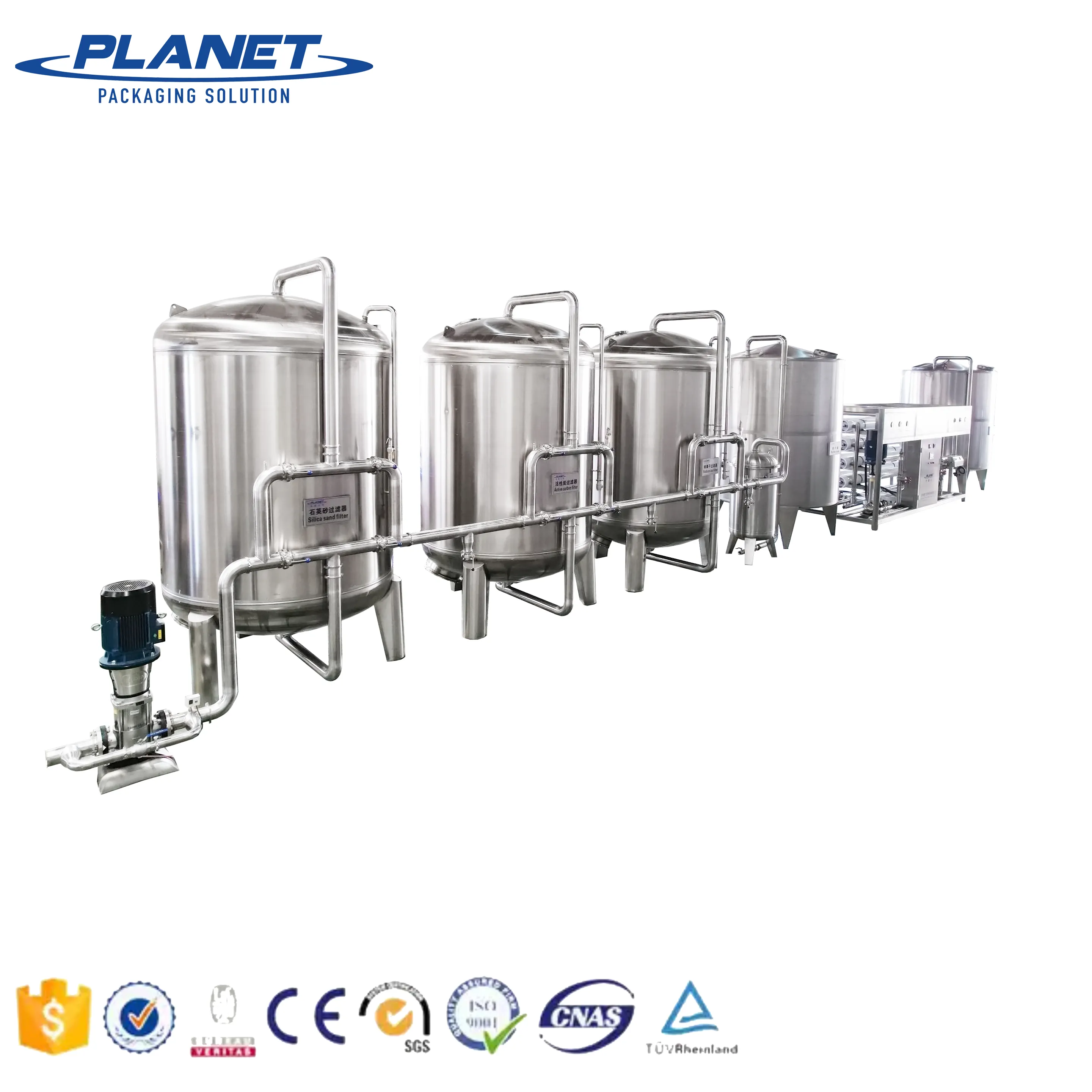 PLANET MASCHINE Hochwertige industrielle Umkehrosmose mit 5000l/Stunde 5 Tonnen/h Gewerblicher Wasserfilter Reinigung RO-Wassersystem