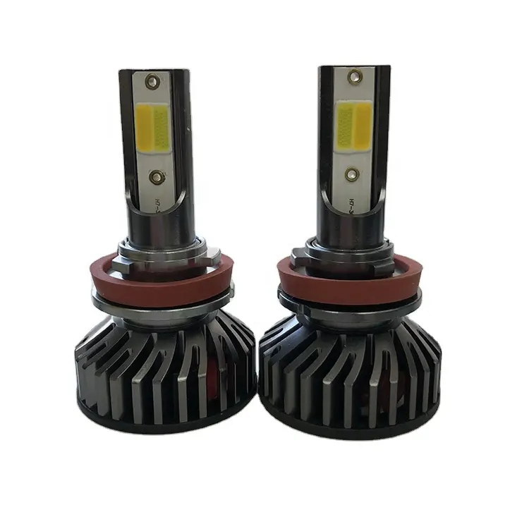 Faro a led a 2 colori di alta qualità 50w 3000k 6500k faro a led faro giallo lampadina a testa bianca faro a led per auto a doppio colore