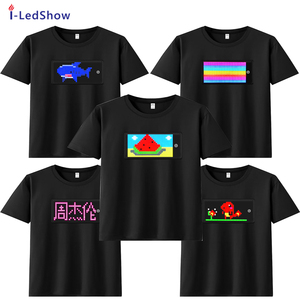 APP Programmier bares blinkendes LED-Zeichen Smartphone-Steuerung Scrolling-Nachricht Text anzeige Unterstützung mehrsprachiger LED-T-Shirts - Product Image 5