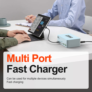 Smart 100W Gan Charger 30W USB Charging Station Hub Block Desktop Power Strip with 20W 18W PD <strong>Output</strong> iPhone <strong>Multiple</strong> USB Devices - Product Image 4
