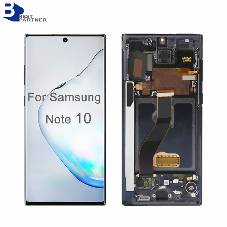 Galaxy not 10 için samsung için fabrika kaynağı lcd dokunmatik ekran galaxy not 10 için orijinal sayısallaştırıcı ekran artı lcd ekran