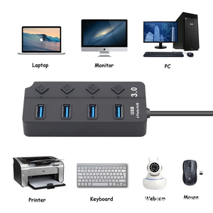 Hub Usb <strong>3</strong>.0 <strong>4</strong>/7 Port USB HUB <strong>3</strong>.0 <strong>Adapter</strong> Expander Multi USB Splitter Multiple Extender With LED Lamp Switch for PC Laptop - Product Image 4