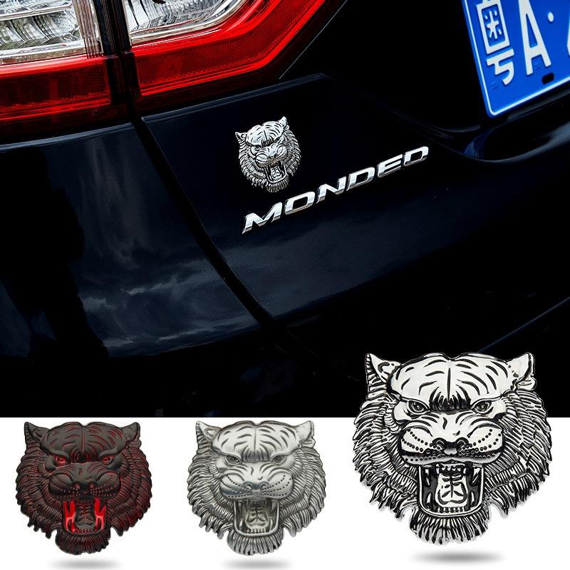Wholesale 3D Logo Car Emblem Tiger Badge Metal Front Body Stickers Metal Crafts Product