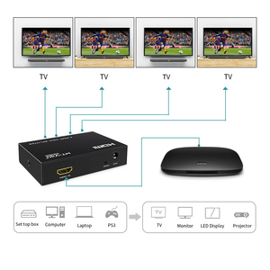 4K 30Hz HDMI Splitter 1 ใน 4 ออก, MT-VIKI 1x4 1 คอมพิวเตอร์ 4 จอภาพ + อะแดปเตอร์ไฟ HDMI Splitter 1x4 - Product Image 4