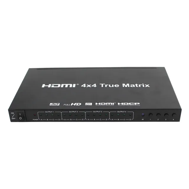 OEM ODM HDMI 2,0 conmutador de matriz perfecta 4K HDMI matriz 4x4 verdadero 4K HDMI matriz interruptor