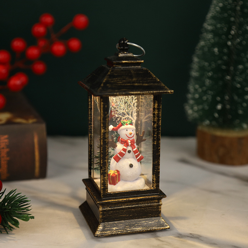 Bonhomme de neige de Noël plaqué or