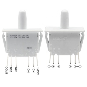Interruttore a pulsante multifunzione con doppia funzione DPDT ABS Pull & Push interruttore per uso domestico struttura elettronica - Product Image 3