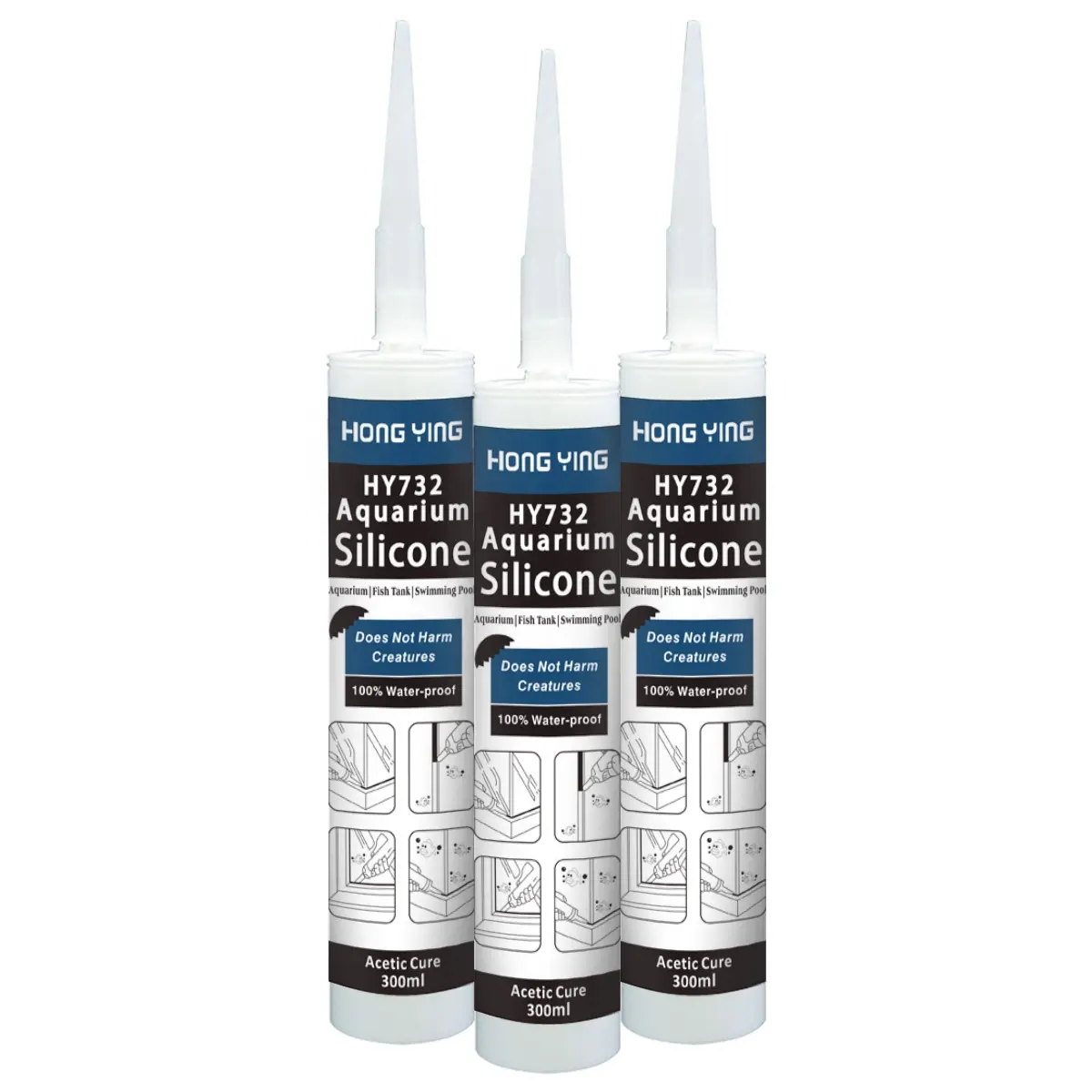 Beton Gap Filler Zwart/Clear Siliconenkit Neutrale Transparante