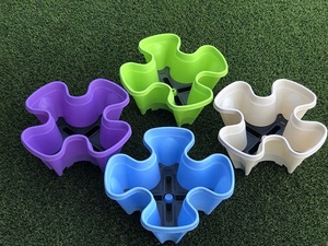 Bitki dekoratif sebze ekici çilek üç boyutlu istiflenebilir plastik saksı ev dekorasyon - Product Image 4