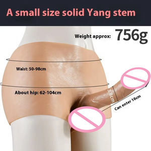 All'ingrosso della fabbrica Unisex realistica indossabile PVC pelle Dildo pantaloni cavi in Silicone solido Design morbido Dildo per adulti - Product Image 4