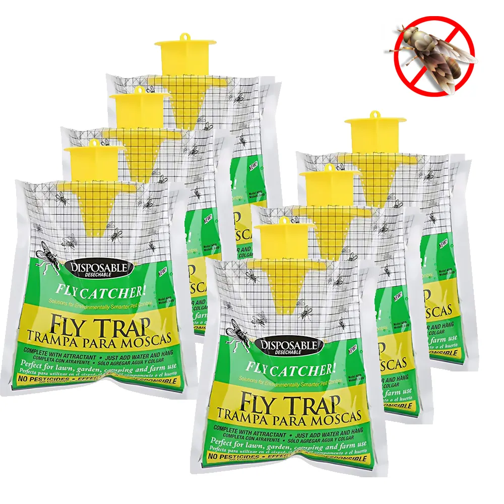 Outdoor Hanging Fly Trap Disposable fly trap bag Non-Toxic Fly Catcher