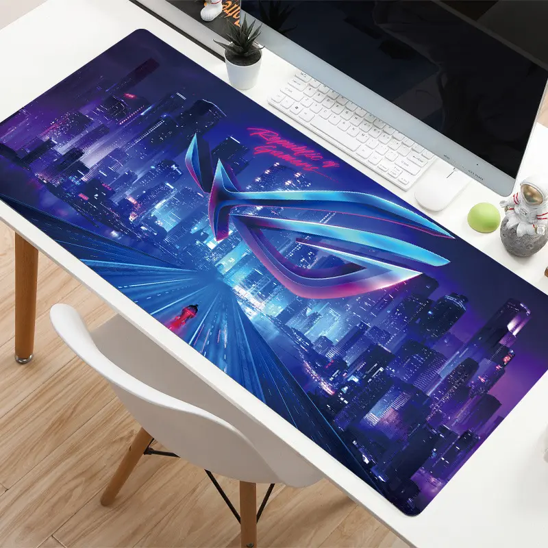 Custom Full Colour Design Print XL XXL Big Polyester Fabric Anti-Slip Rubber Neoprene Laptop Full Desk Game Gaming Mouse Pad Ma