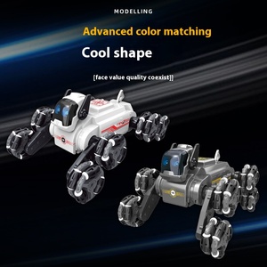 Sıcak RC Robot köpek 20mins çalma süresi yanar müzik 8 tekerlekler modeli RC dublör araba Robot köpek oyuncaklar uzaktan kumanda araba - Product Image 5