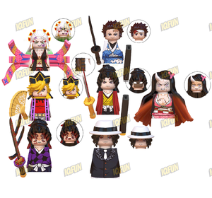 Kamado Tanjiirou Cartoon Mini Action Figure Cute Japanese Anime Series <strong>Toy</strong> Building Blocks Model Demon Slayer Collector's Model - Product Image 1