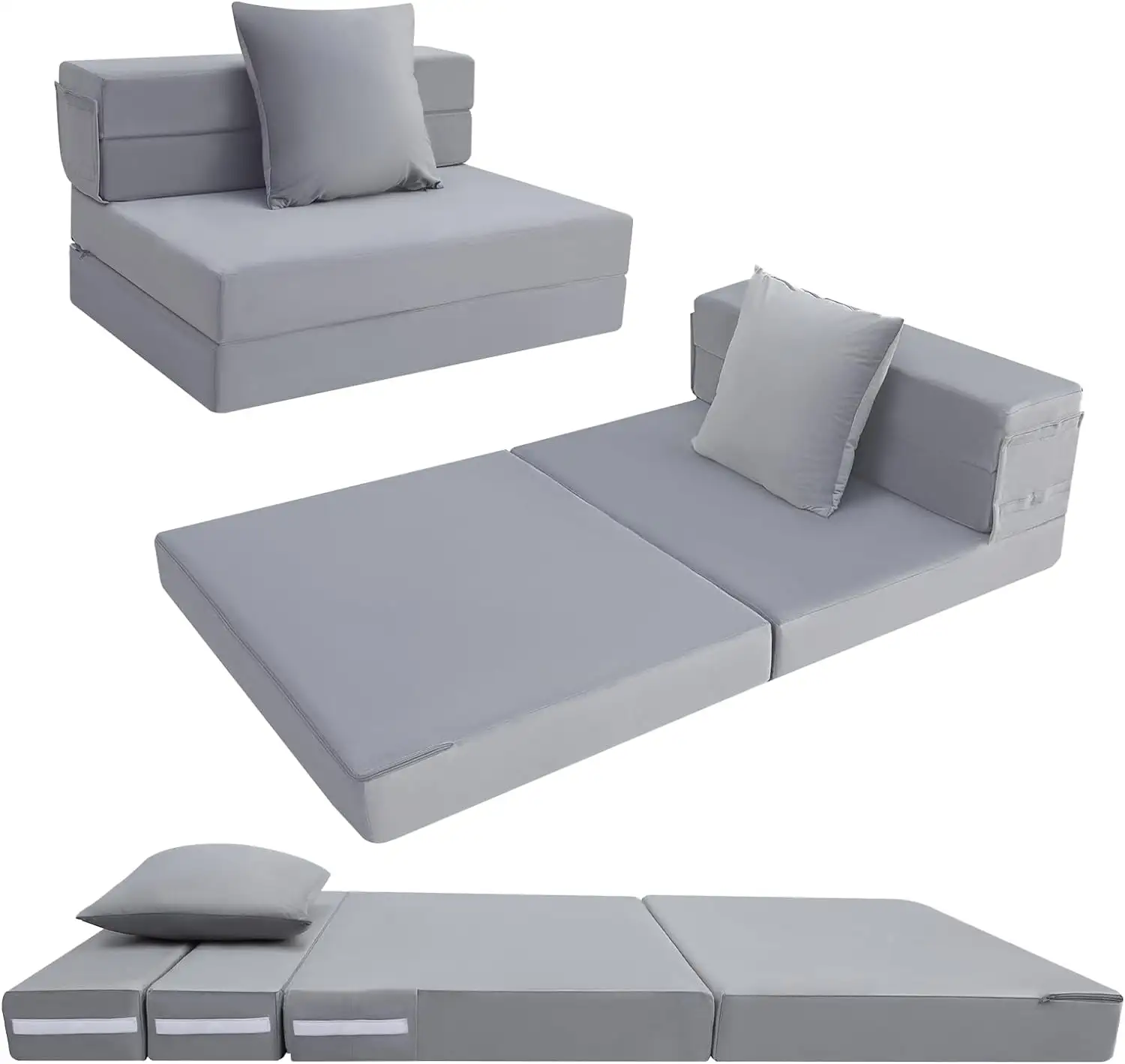 Custom American Style Hot Sale Multifunctional Futon Couch Memory Foam Sleeper Chair Guest Folding Sofa Bed Mattress