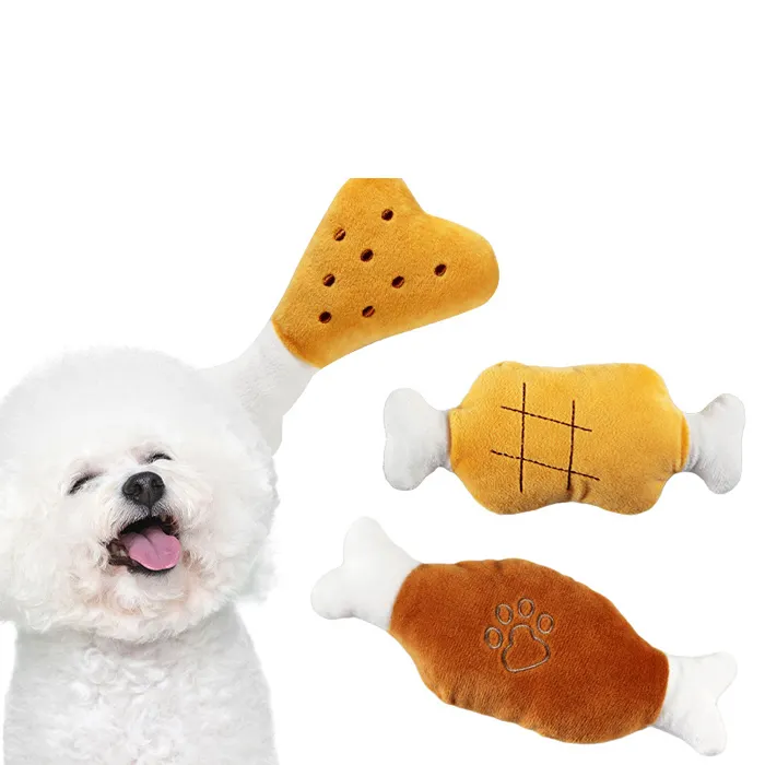 Variados huesos de pata de pollo, perro, mascota, juguete de felpa con sonido