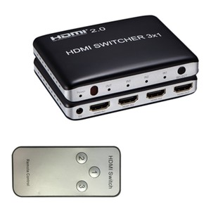 V2.0 3-in-1 IRリモコンスイッチ用プラスチックビデオスプリッタ & コンバータ4K x 2K @ 60Hz HDCP2.2 18Gbps HDR10 - Product Image 5