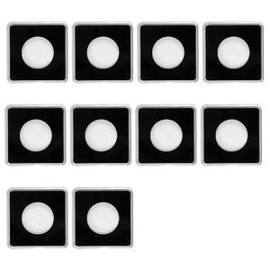 Kare sikke kapları 2x2 sikke ek tutucu tamamen şeffaf sikke kapsül ayarlanabilir conta ile saklama kutusu - Product Image 2