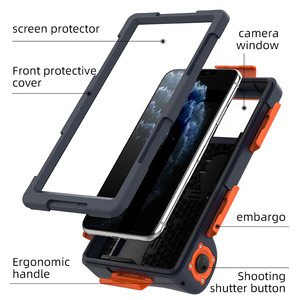 Laudtec SJK092 Shellbox temperli cam kapak Selfie dalış durumda su geçirmez telefon kılıfı için Iphone 15 14 13 12 artı Pro Max - Product Image 4