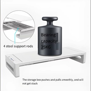 Nuevo elevador de monitor de escritorio con almacenamiento de cajones y soporte para teléfono móvil, soporte para computadora, base de pantalla y Mesa - Product Image 5