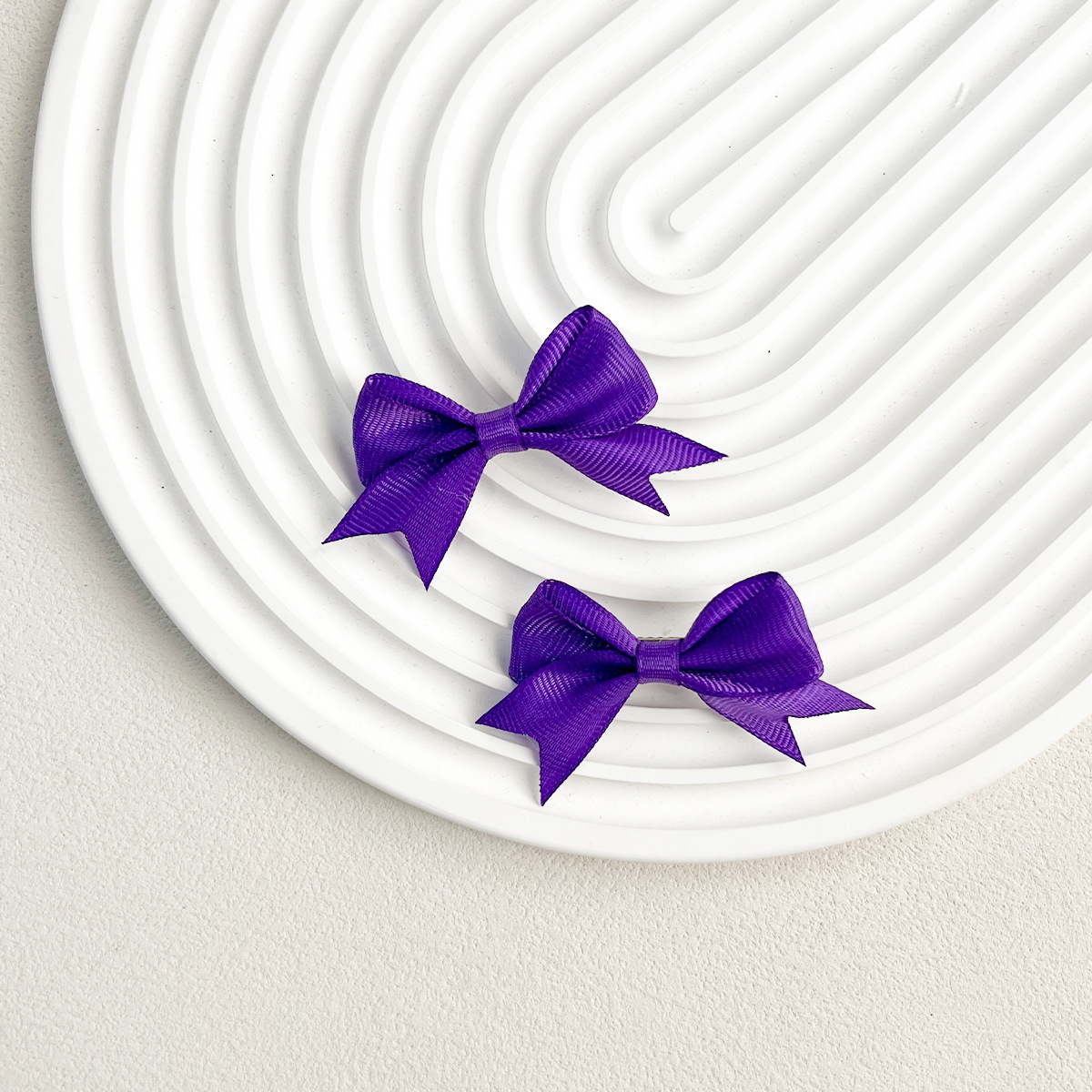 6cm threaded bow tie-dark purple