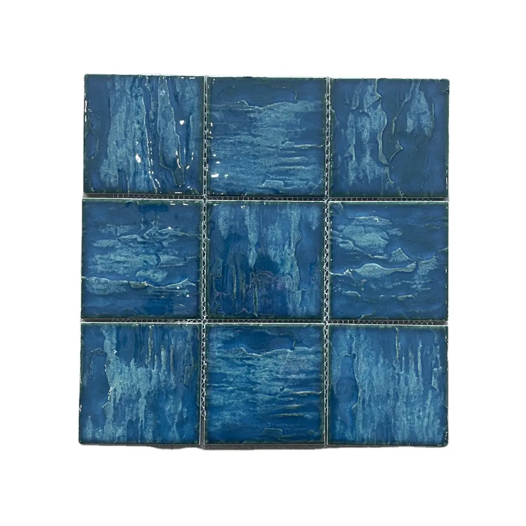 Mosaico de mármol de diseño moderno para piscina, azulejos de mosaico de cerámica de porcelana, 3d, 30x30
