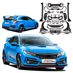 Otomatik Facelift tamir HONDA CIVIC FC1 FK7 2016-2020 güncelleme yarış geniş FK8 tipi R tarzı ön + arka tampon + etek - Product Image 1