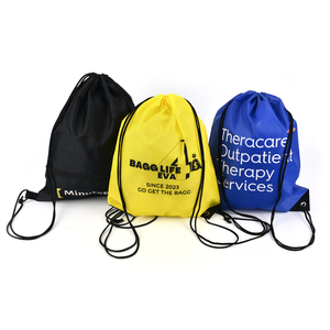 Logotipo personalizado Sublimación Bolsa promocional con cordón Reutilizable No tejido Tienda y mercado Mochila Dibujar bolsas de cuerda - Product Image 2