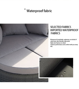 Ngoài Trời Thông Tư Mới <span class=keywords><strong>Sofa</strong></span> Vườn Thoải Mái <span class=keywords><strong>Sofa</strong></span> Daybed Với Tán Patio Nội Thất Bãi Biển <span class=keywords><strong>SunBed</strong></span> Vòng - Product Image 6