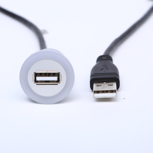 60米PC汽车仪表板安装USB 2.0公母插座延长板电缆不同led颜色 - Product Image 4