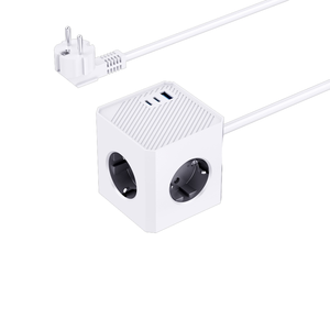 Tira de alimentación de cubo KC/CB/CE con 3 puertos USB estándar europeo 16A enchufe múltiple función magnética PD20W enchufe de extensión - Product Image 6