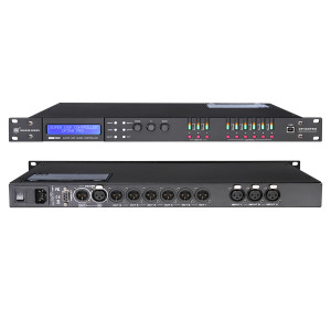 Performance line array System Procesador de audio digital DSP 3 entradas 6 salidas