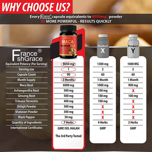 Hot Selling Maca Root 90 Kapseln für Männer Verbessern Sie die Kraft und unterstützen Sie Mood Maca Extract Supplement - Product Image 4