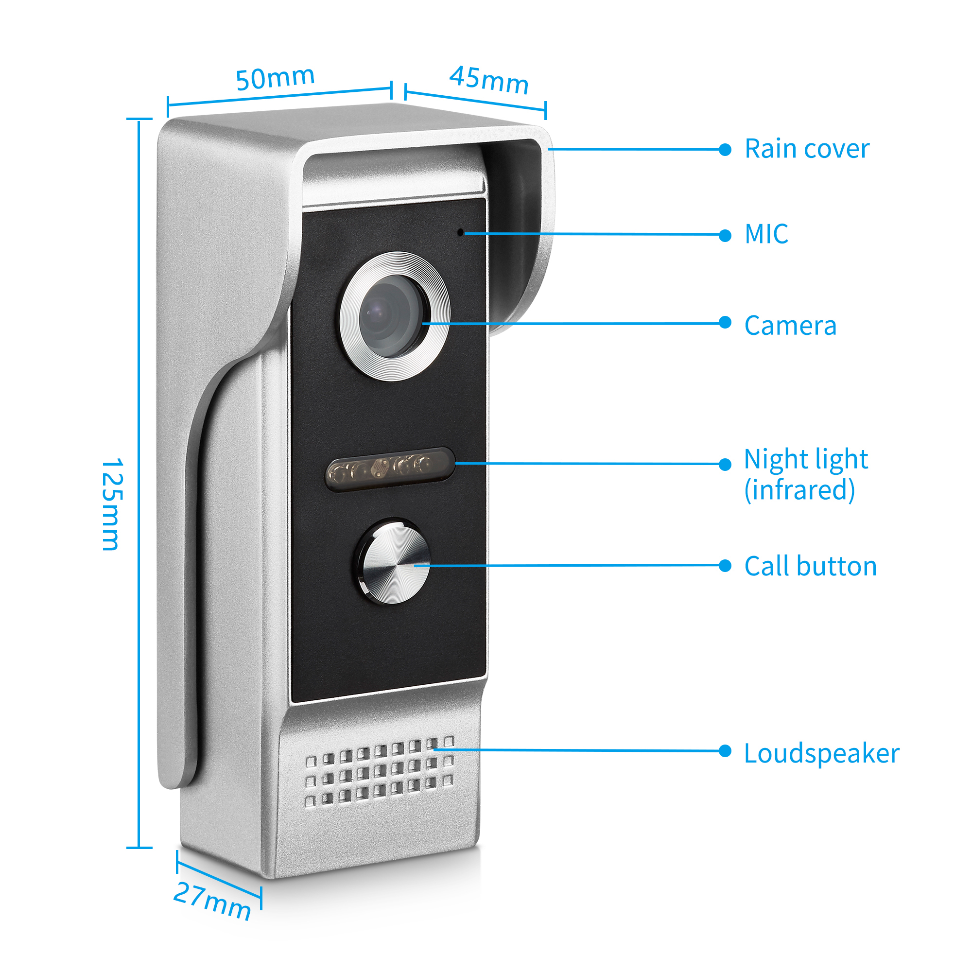 M4-V70W factory direct good quality WiFi intercom  video two way wireless doorbell with waterproof camera video door phone
