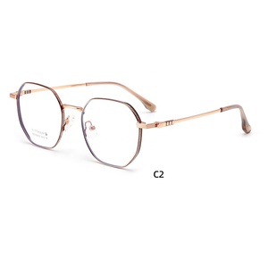 Yeni titanyum malzeme optik çerçeve retro moda gözlük çerçeveleri poligon Metal çerçeveler - Product Image 3
