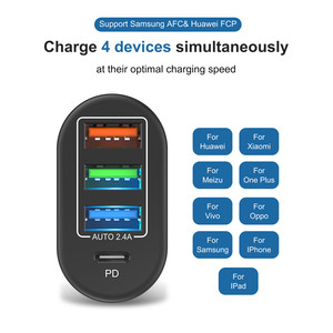 USB şarj aleti tip C hızlı şarj 3 port USB şarj hızlı şarj için iPhone Macbook Samsung S21 Xiaomi seyahat adaptörü - Product Image 3