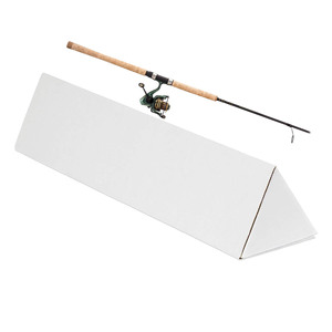 Vara de pesca longa personalizada Embalagem expressa Guarda-chuva triangular para envio Caixa de papelão ondulado Embalagem de papel para vara de pesca