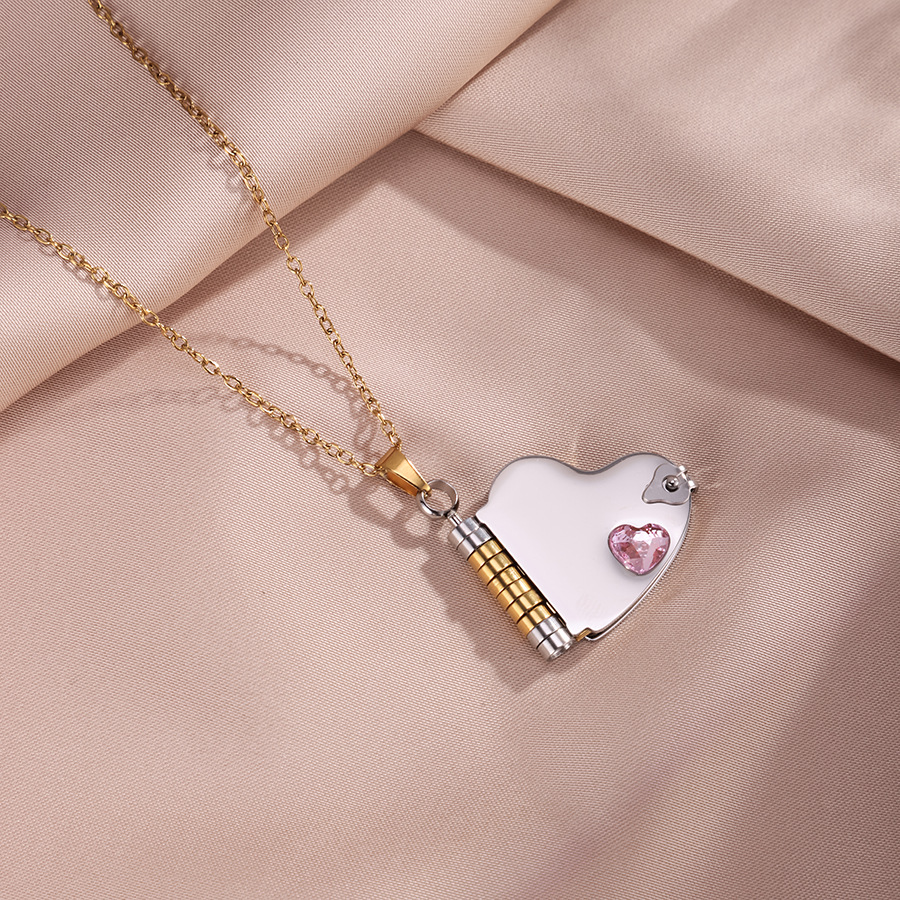 Or intermédiaire + coeur pêche blanc