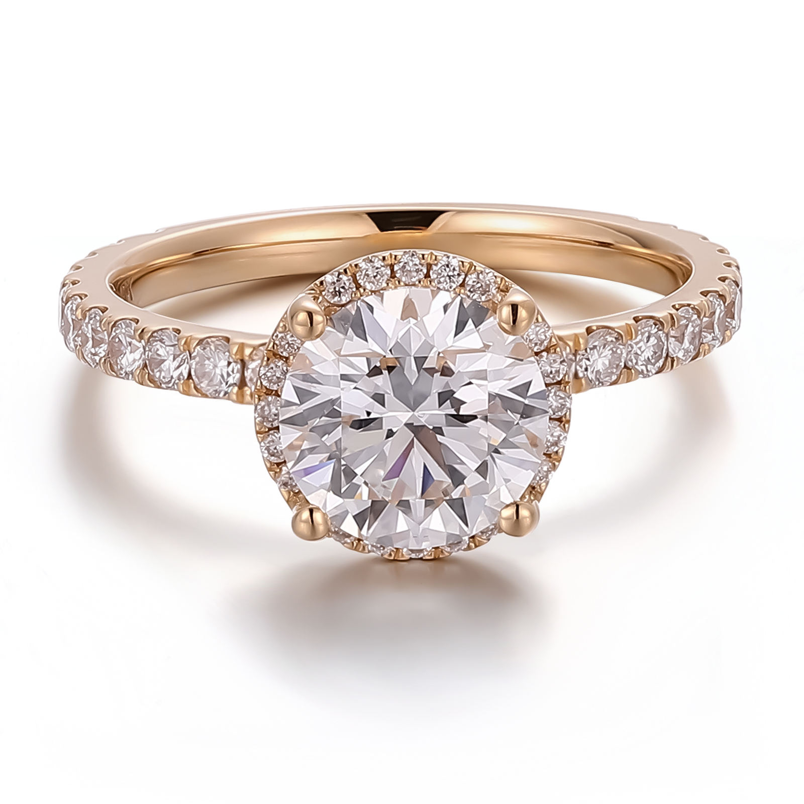 แหวนเพชรแล็บ 10Kgold แท้