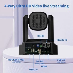 Cámara de zoom óptico Ndi Poe 20X de alta calidad SDI HD1080P 60FPS Cámara de sistema de audio y videoconferencia para conferencia en vivo - Product Image 3