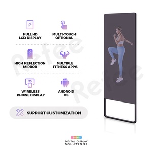 Gran oferta espejo tocador, lcd magic mirror ads player display con sensor de movimiento