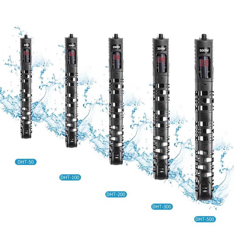 Aquecedor Auto Termostato Submersível Com Exibição De Temperatura De Sucção Haste Do Tanque De Peixes Aquários Acessórios De Aquecimento