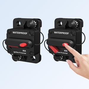<strong>Automatic</strong> <strong>Circuit</strong> <strong>Breakers</strong> 80A 12V DC <strong>Circuit</strong> <strong>Breaker</strong> Waterproof with Manual <strong>Reset</strong> for Boats Truck Audio/Video Systems - Product Image 1