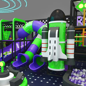 Renkli kapalı çocuk yumuşak oyun seti ticari çocuk oyun alanı dahil top havuzu ve slayt - Product Image 4