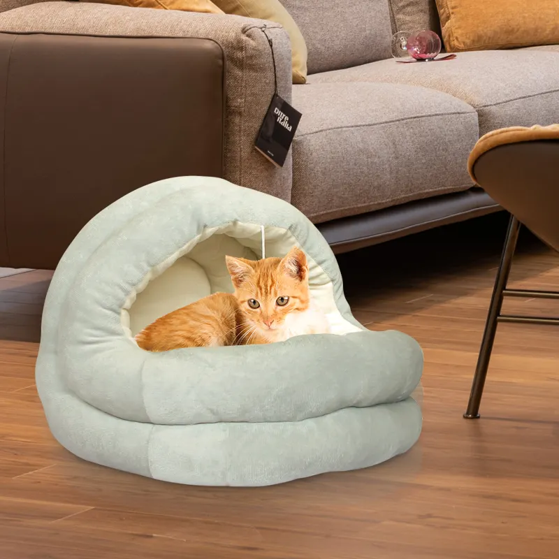 Tempat tidur hewan peliharaan Universal empat musim, hangat dapat dilepas dicuci tempat tidur kucing kecil kandang anjing tempat tidur hewan peliharaan