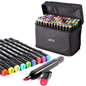Set di pennarelli alcol a doppia punta personalizzabili da 80 colori