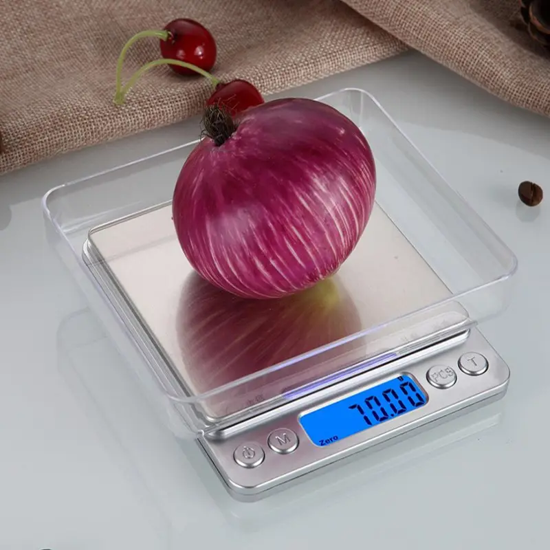 منصة من الستانليس ستيل بشاشة LCD وزن 2 3 4 5 كجم ميزان طعام رقمي لوزن الطعام إلكتروني
